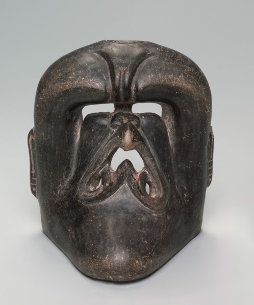 Vessel with Deity Mask, 1200-900 BC. Central Mexico (Las Bocas, Puebla?), Olmec, Formative Period.