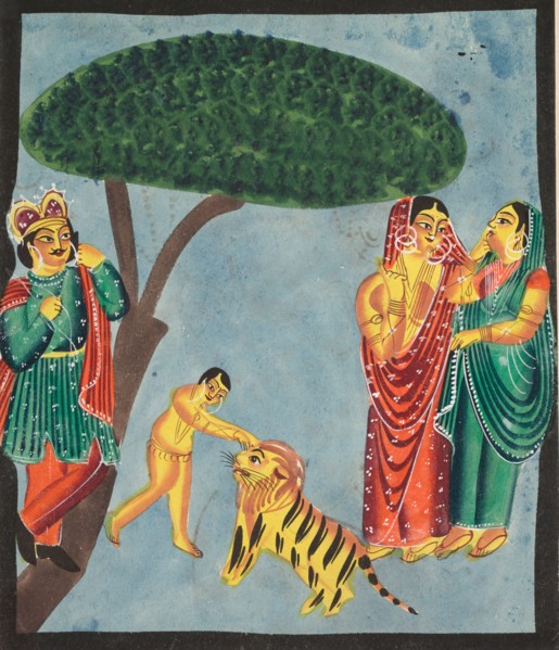 Jatayu (Rama's Mythical Bird) Hinders Ravana's Chariot, Trying to Prevent Abduction of Sita, 1800s.