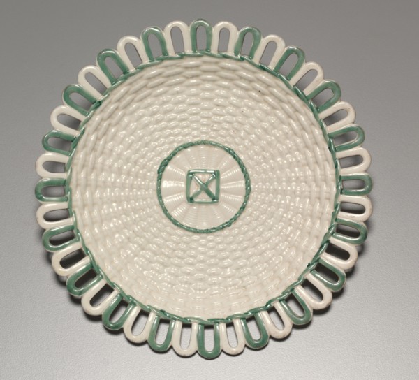 Wicker-Work Covered Basket on Stand (stand), c. 1780-1840. Wedgwood Factory (British). Earthenware;