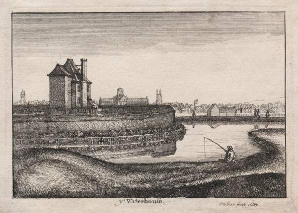 The Waterhouse, 1665. Wenceslaus Hollar (Bohemian, 1607-1677). Etching; sheet: 10.1 x 14.1 cm (4 x