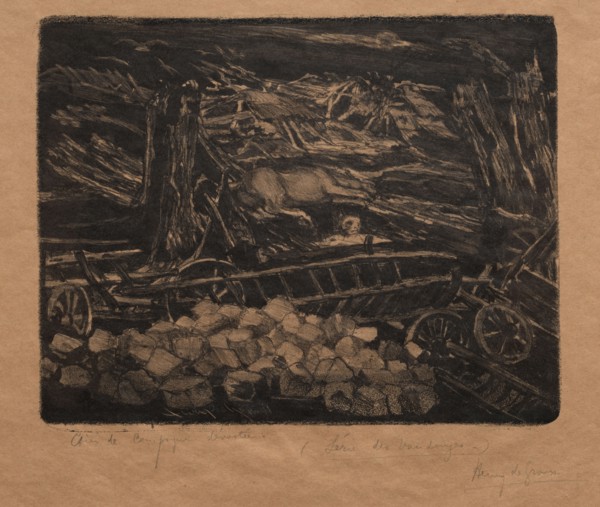 The Vintages!: Place of Devestation, 1894. Henri de Groux (Belgian, 1867-1930), Proof from an