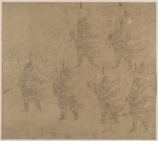 Album of Daoist and Buddhist Themes: Procession of Daoist Deities: Leaf 14, 1200s. China, Southern