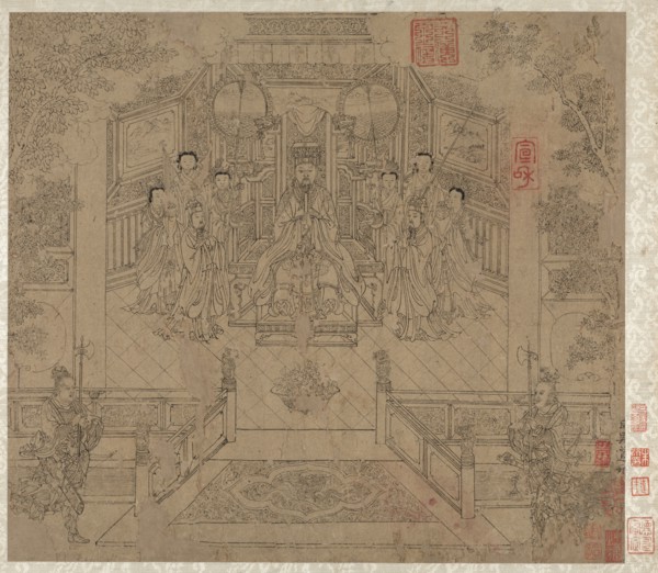 Album of Daoist and Buddhist Themes: Procession of Daoist Deities: Leaf 1, 1200s. China, Southern