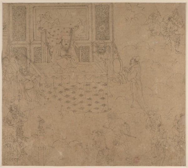 Album of Daoist and Buddhist Themes: Kings of Hells: Leaf 31, 1200s. China, Southern Song dynasty