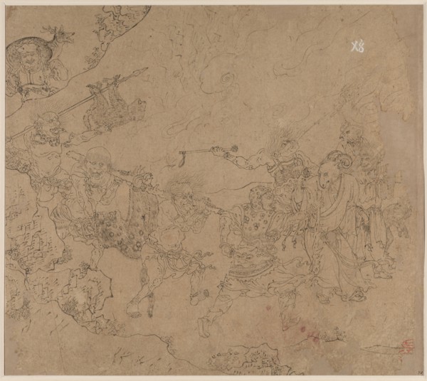 Album of Daoist and Buddhist Themes: Search the Mountain: Leaf 45, 1200s. China, Southern Song
