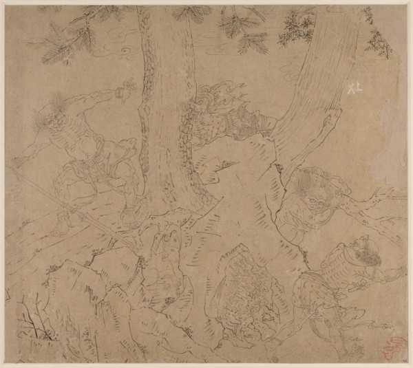 Album of Daoist and Buddhist Themes: Search the Mountain: Leaf 46, 1200s. China, Southern Song