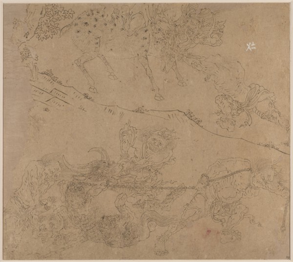Album of Daoist and Buddhist Themes: Search the Mountain: Leaf 47, 1200s. China, Southern Song