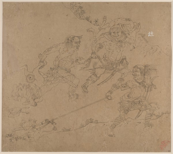 Album of Daoist and Buddhist Themes: Search the Mountain: Leaf 48, 1200s. China, Southern Song