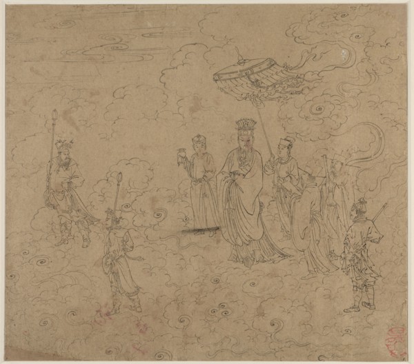 Album of Daoist and Buddhist Themes: Procession of Daoist Deities: Leaf 8, 1200s. China, Southern