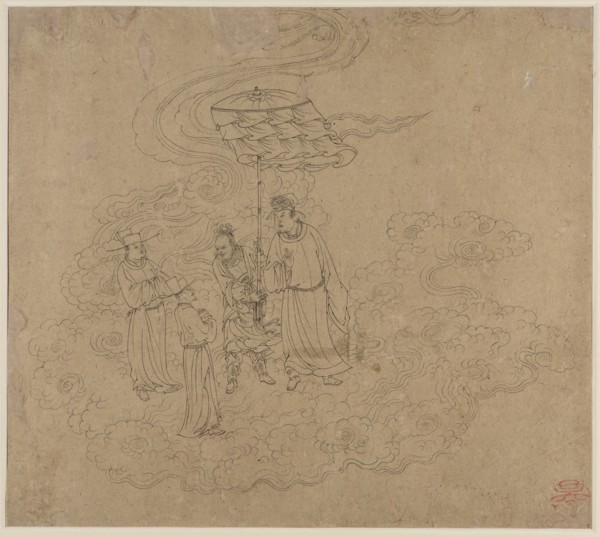 Album of Daoist and Buddhist Themes: Procession of Daoist Deities: Leaf 9, 1200s. China, Southern