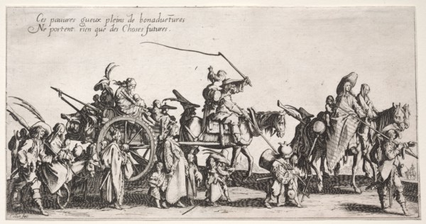The Bohemians: The Bohemians Marching: The Rear Guard, c. 1621-1625. Jacques Callot (French,