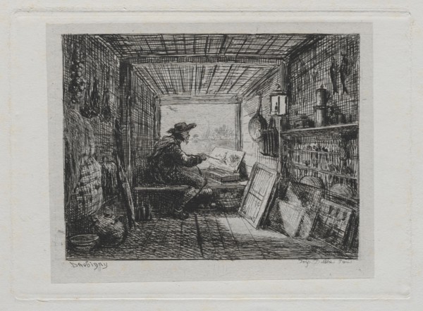 The Boat Trip:  The Studio on the Boat, 1861. Charles François Daubigny (French, 1817-1878).