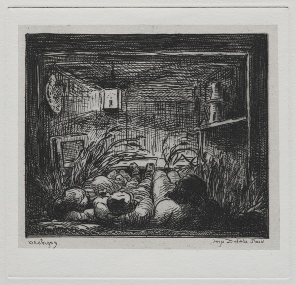 The Boat Trip:  Bedding Down Aboard the "Botin" (Night on the Boat), 1861. Charles François