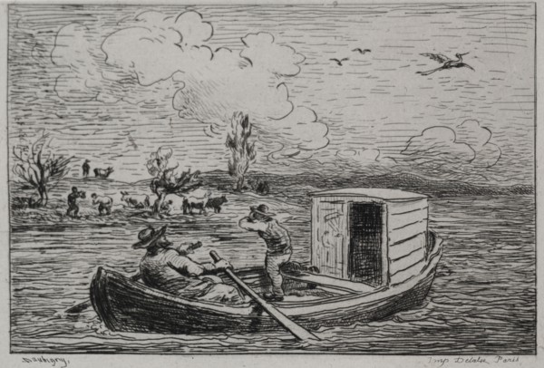 The Boat Trip: Le Mot de Cambronne (The Slanging Match), 1861. Charles François Daubigny (French,