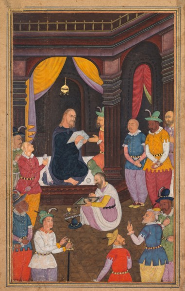Jesus being portrayed by King Abgar’s painter, from a Mir’at al-quds of Father Jerome Xavier