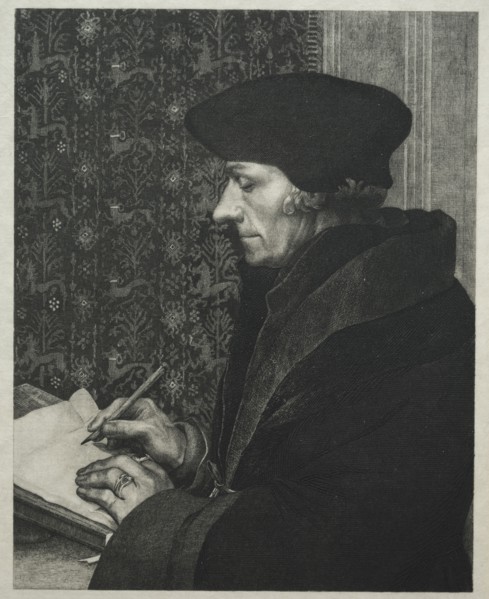 Erasmus, after Holbein, 1863. Félix Bracquemond (French, 1833-1914). Etching; sheet: 35 x 27.6 cm