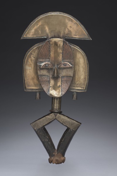Reliquary Guardian Figure, probably 1800s. Equatorial Africa, Gabon, Kota, probably 19th century.