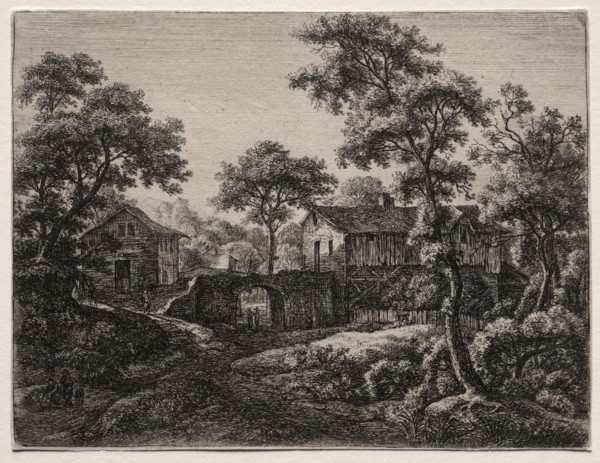 A Gateway. Anthonie Waterloo (Dutch, 1609/10-1690). Etching; sheet: 15.6 x 20.5 cm (6 1/8 x 8 1/16