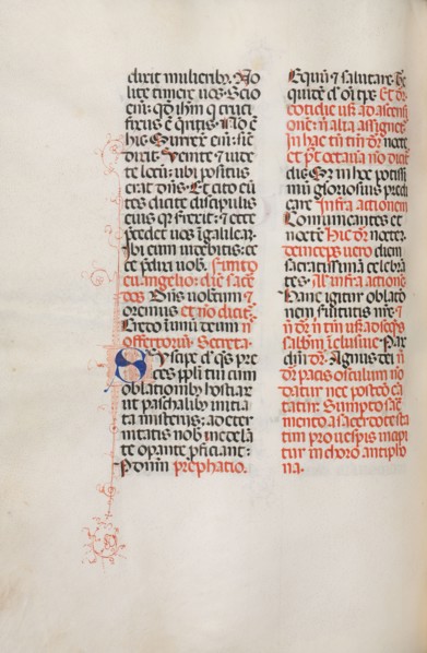 Missale: Fol. 172v: Music for "Alleluia" etc. at beginning of Easter, 1469. Bartolommeo Caporali