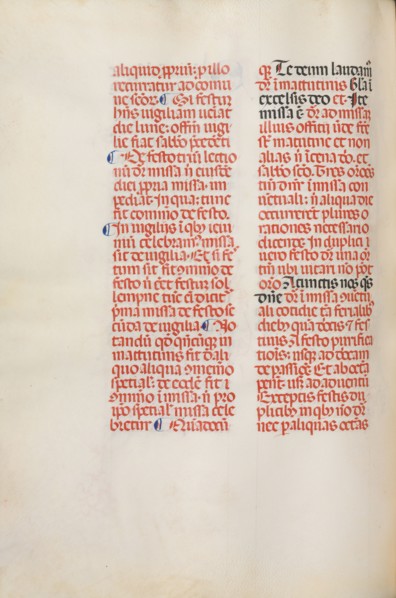 Missale: Fol. 173v: Music for "Alleluia" etc. at beginning of Easter, 1469. Bartolommeo Caporali
