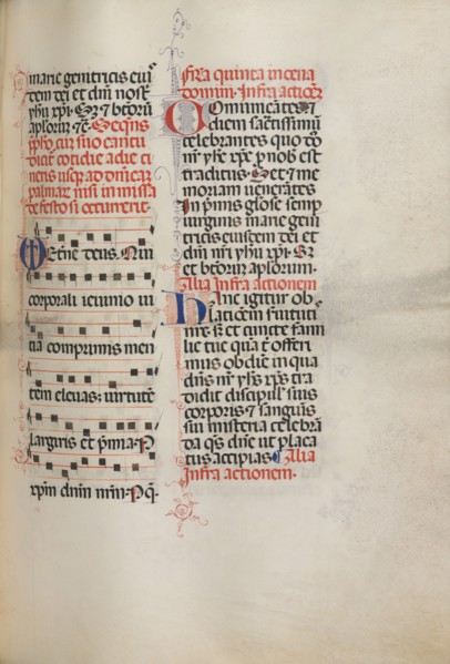 Missale: Fol. 178: Music for various ordinary prayers, 1469. Bartolommeo Caporali (Italian, c.