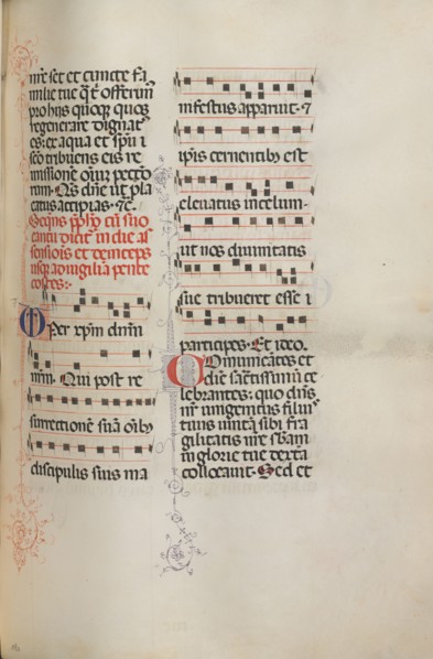 Missale: Fol. 180: Music for various ordinary prayers, 1469. Bartolommeo Caporali (Italian, c.