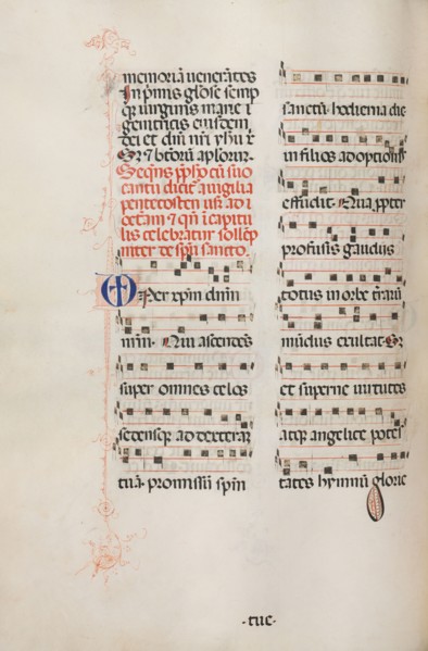 Missale: Fol. 180v: Music for various ordinary prayers, 1469. Bartolommeo Caporali (Italian, c.