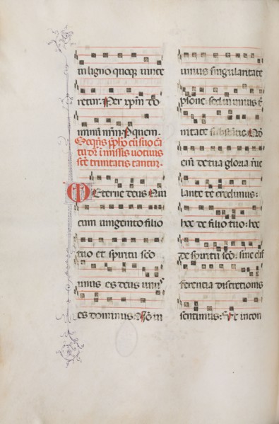 Missale: Fol. 182v: Music for various ordinary prayers, 1469. Bartolommeo Caporali (Italian, c.