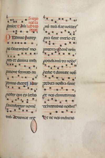 Missale: Fol. 189: Music for various prayers, 1469. Bartolommeo Caporali (Italian, c. 1420-1503),
