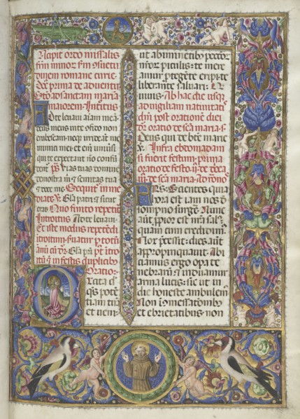 Missale: Fol. 9: Ordo Missalis (full borders), 1469. Bartolommeo Caporali (Italian, c. 1420-1503),
