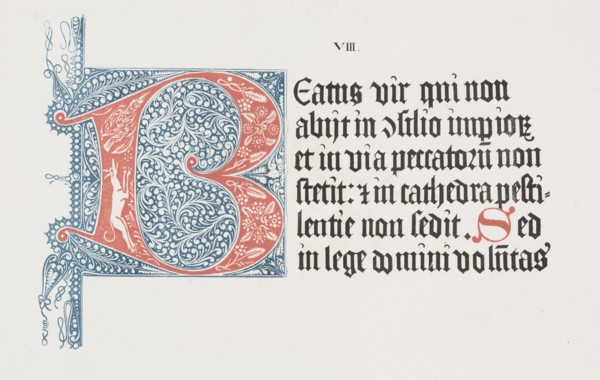 Art of the Lithograph: Psalter- Initial B, Plate VIII, 1818-1819. Alois Senefelder (German,