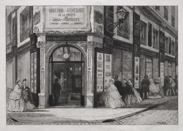 Siège de la Société des Aquafortistes, 1864. Adolphe Théodore Jules Martial Potémont (French,