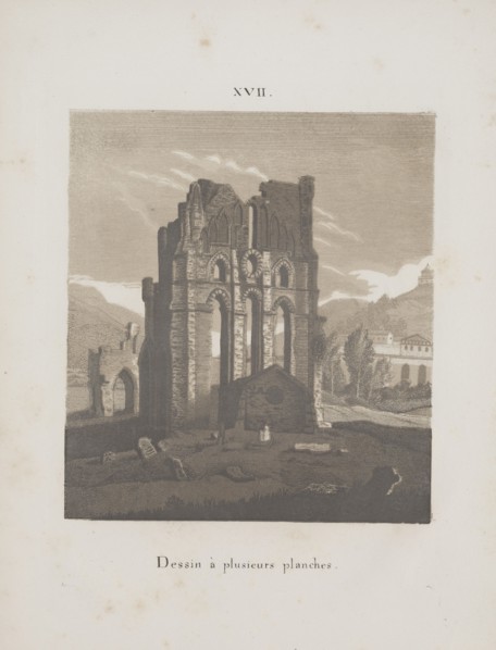 Art of the Lithograph: Italian Church Ruin, Plate XVII, 1819. Alois Senefelder (German, 1771-1834).