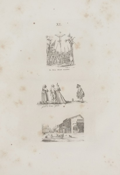 Art of the Lithograph: Three Engraving Examples, Plate XI, 1819. Alois Senefelder (German,
