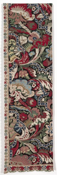 Left Half of a Pair of Needlework Bed Hangings in the Bizarre style, 1710-1720. France, 18th