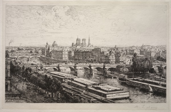 View from the Louvre, 1882. Maxime Lalanne (French, 1827-1886). Etching; sheet: 24.7 x 35.4 cm (9