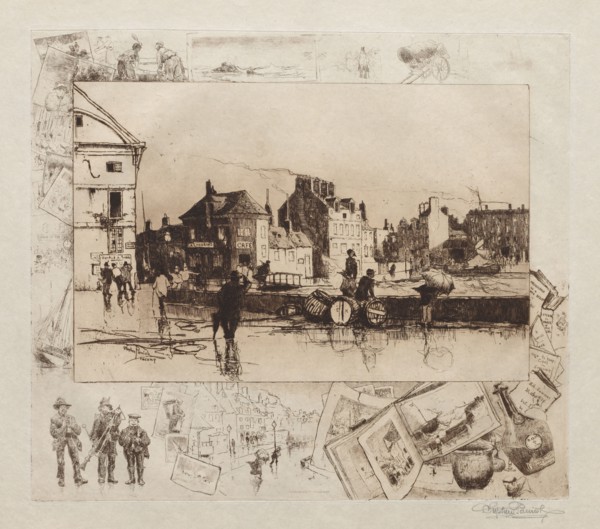 A Gale at Fécamp (Normandie), 1886. Stephen Parrish (American, 1846-1938). Etching; sheet: 45.2 x