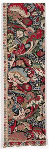 Pair of Needlework Bed Hangings in the Bizarre style, 1710-1720. France, 18th century. Needlework,