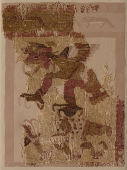 Textile Fragment, c. 50-650. Peru, Moche, north coast, 1st-7th century. Cotton and camelid fiber;