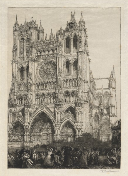 Amiens Cathedral, Inventory Day, 1887. Auguste Louis Lepère (French, 1849-1918). Etching; sheet: 46
