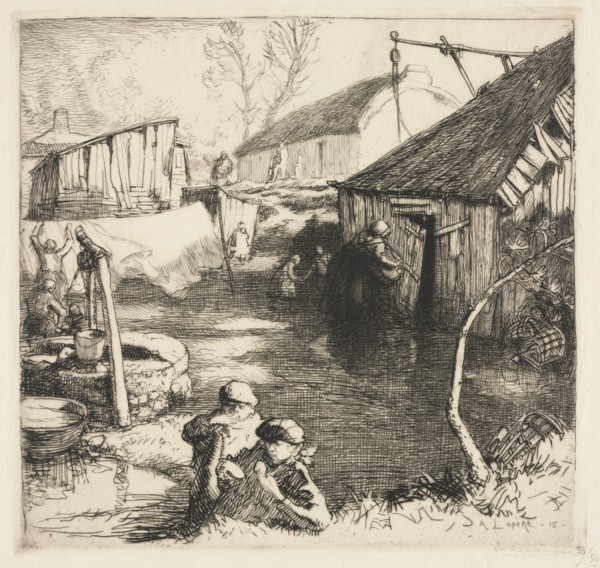 Fishermen's Quarters (Saint-Jean-de-Monts), 1915. Auguste Louis Lepère (French, 1849-1918).