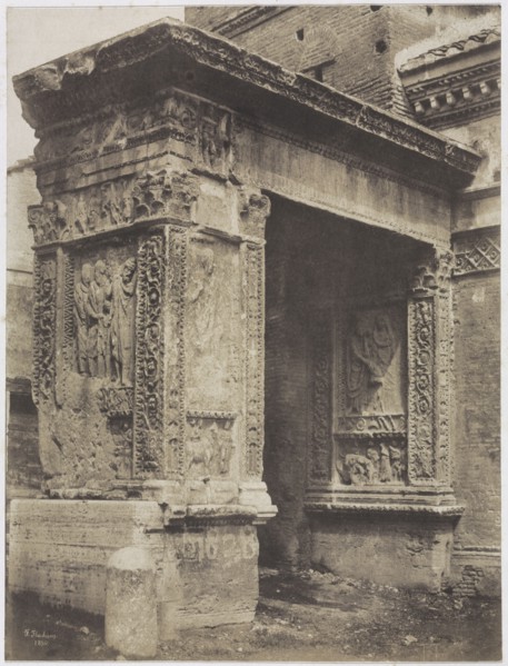 Goldsmith's Arch, Rome, 1850. Frédéric Flachéron (French, 1813-1883). Salted paper print from a