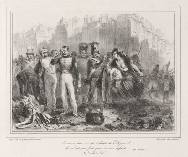 Album of 1831: I want to kill one of Polignac's soldiers.  They did not spare my child (Historic),