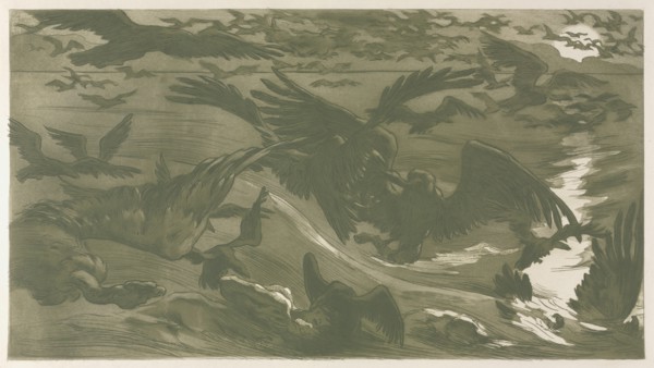 published in L'Estampe Originale : Birds of Prey, 1893. Victor Emile Prouvé (French, 1858-1943).
