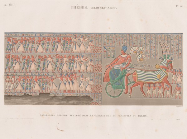 Description of Egypt: Thebes. Medynet-Abou, Vol. II, Pl. 12, 1822. Antoine Phelippeaux (French,