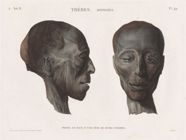 Description of Egypt: Thebes. Hypogees Vol. II, Pl. 49. Antoine Maxime Monsaldy (French,