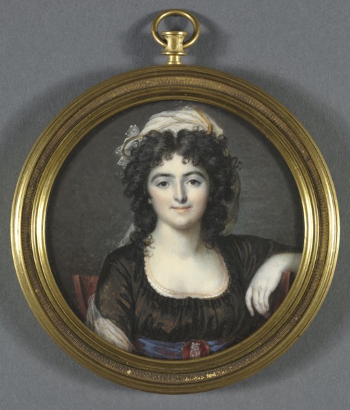 Portrait of a Woman in a Brown Dress, 1795. François Dumont (French, 1751-1831). Watercolor on