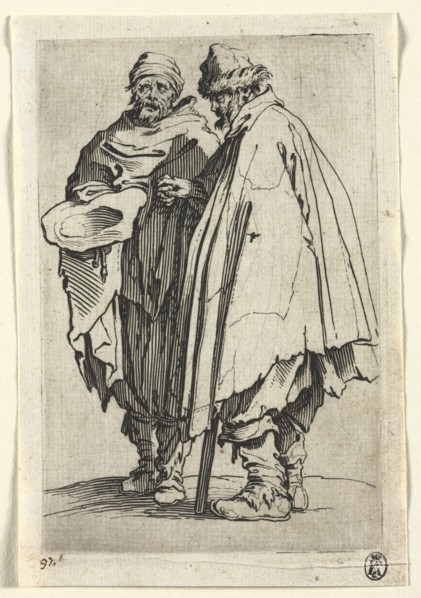 The Beggars: The Blind Man and His Companion, c. 1623. Jacques Callot (French, 1592-1635). Etching
