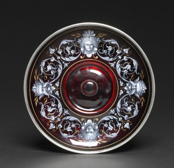 Saucer, c.1880-1900. France, 19th century. Silver, enamel; diameter: 1.7 x 12 cm (11/16 x 4 3/4 in