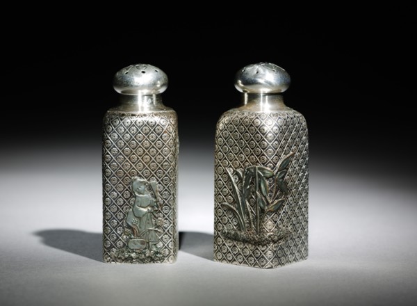 Salt and Pepper Shakers, c.1875-1885. Gorham Manufacturing Company (American, founded 1831). Silver